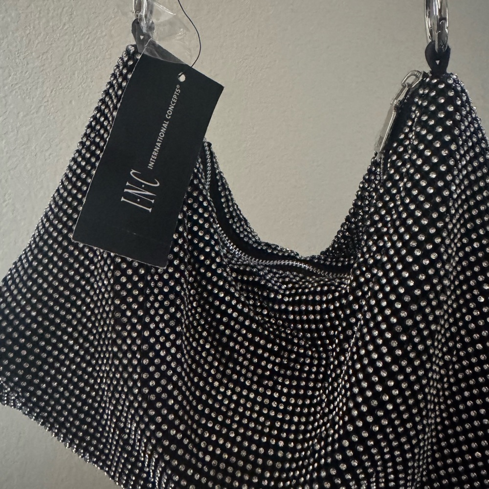 INC International Concepts Shiny Silver Shinny bag